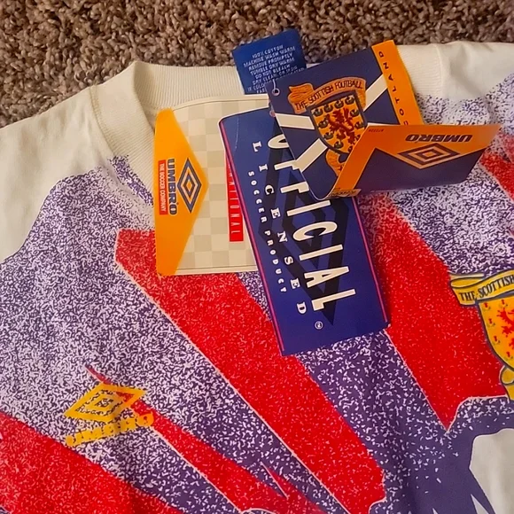 Umbro 1991/1993 Official Scottish Football Association Away Maillot JerseyShirt - Picture 2 of 4